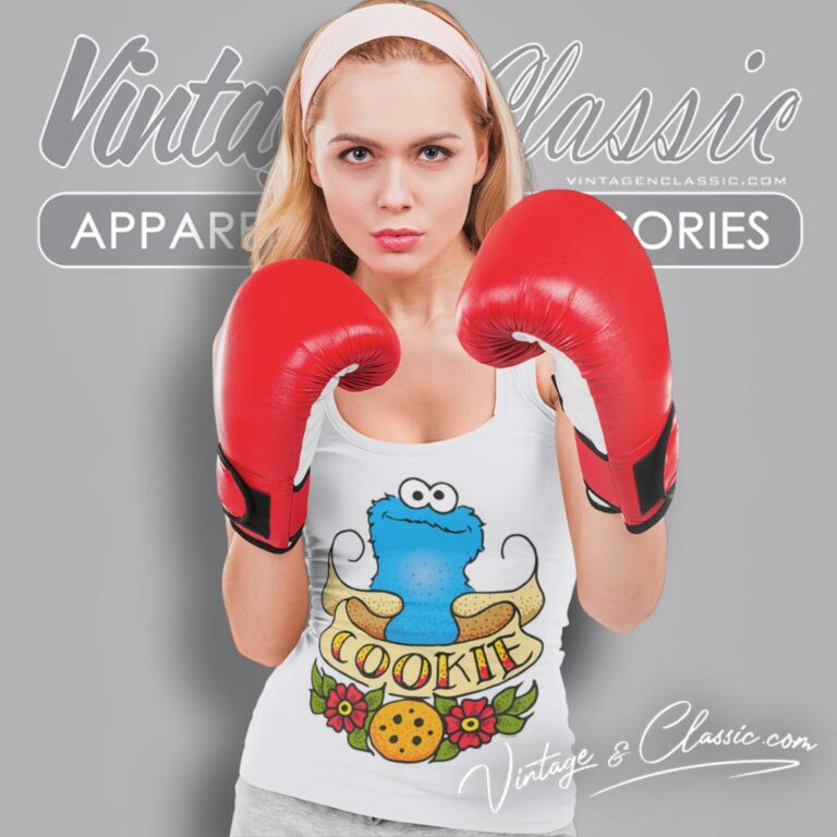 Sesame Street Cookie Monster Tattoo Tank Top Racerback Sesame Street Cookie Monster Tattoo Tank Top Racerback