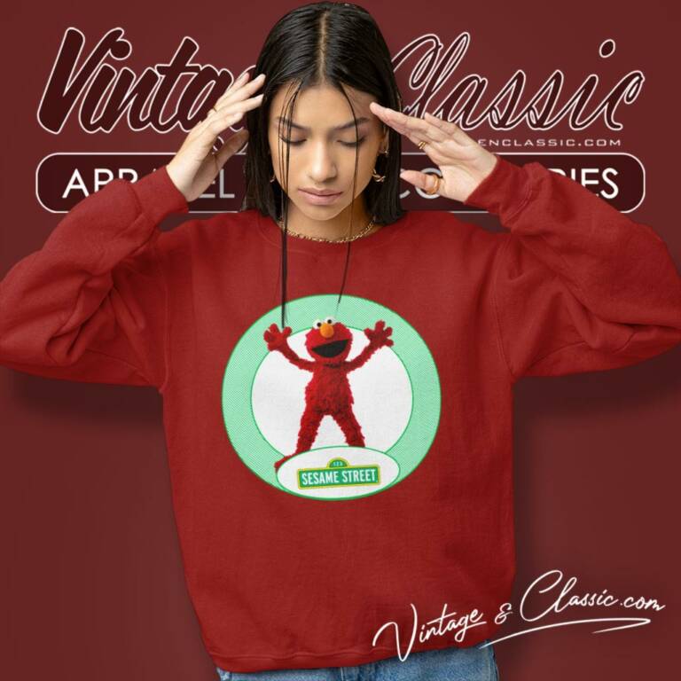 Sesame Street Elmo Cartoon Sweatshirt Sesame Street Elmo Cartoon Sweatshirt