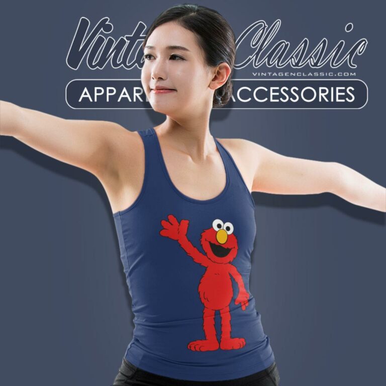 Sesame Street Elmo Logo Tank Top Racerback Sesame Street Elmo Logo Tank Top Racerback