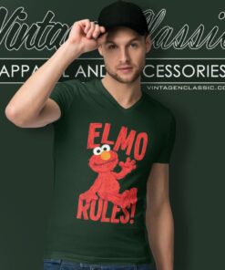 Sesame Street Elmo Rules V Neck TShirt