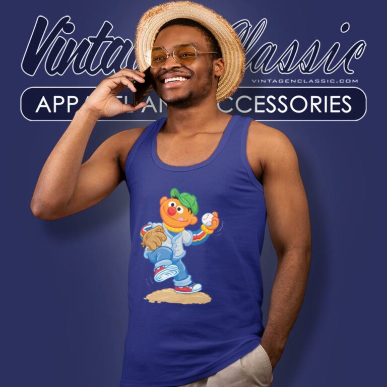 Sesame Street Ernie Baseball Tank Top Racerback Sesame Street Ernie Baseball Tank Top Racerback
