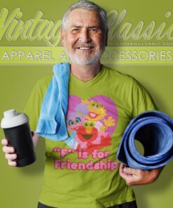 Sesame Street F For Friendship V Neck TShirt