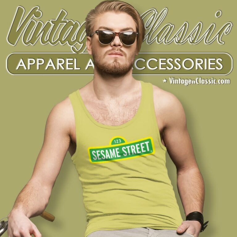 Sesame Street Logo Tank Top Racerback Sesame Street Logo Tank Top Racerback