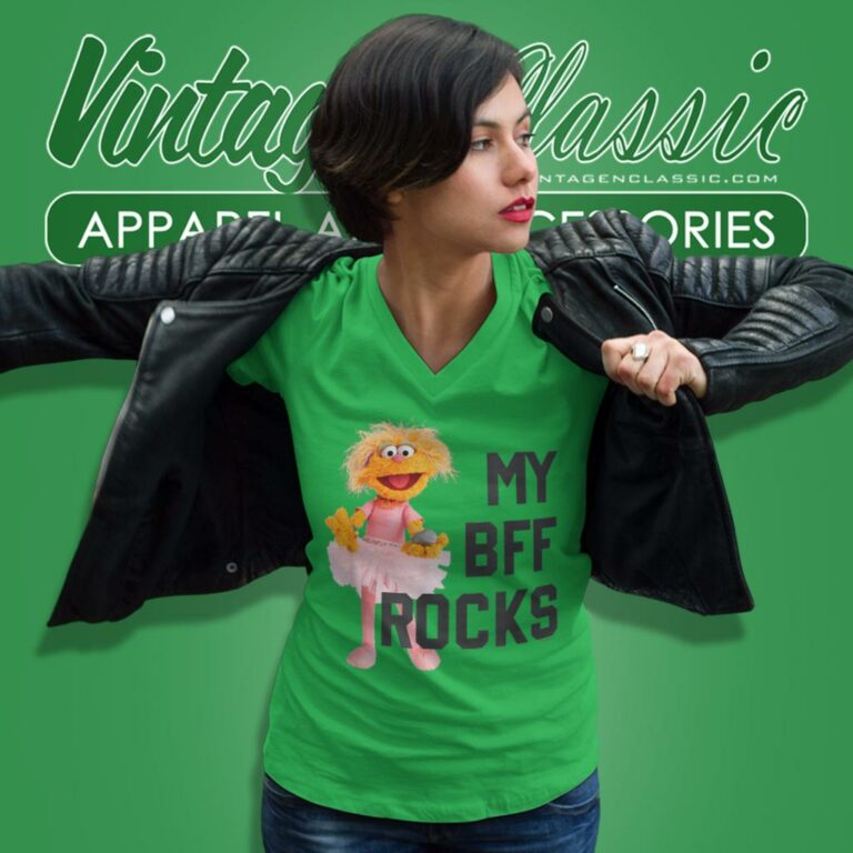 Sesame Street My Bff Rocks V Neck TShirt Sesame Street My Bff Rocks V Neck TShirt