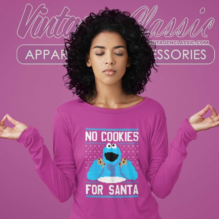 Sesame Street No Cookies For Santa Long Sleeve Tee Sesame Street No Cookies For Santa Long Sleeve Tee