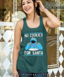 Sesame Street No Cookies For Santa Tank Top Racerback