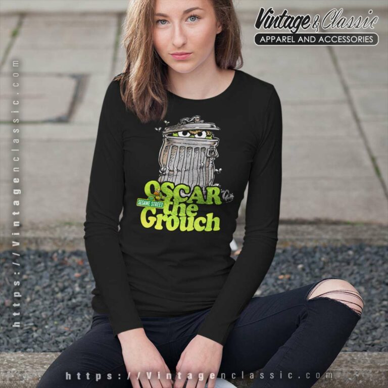 Sesame Street Oscar Grouch Can Long Sleeve Tee Sesame Street Oscar Grouch Can Long Sleeve Tee