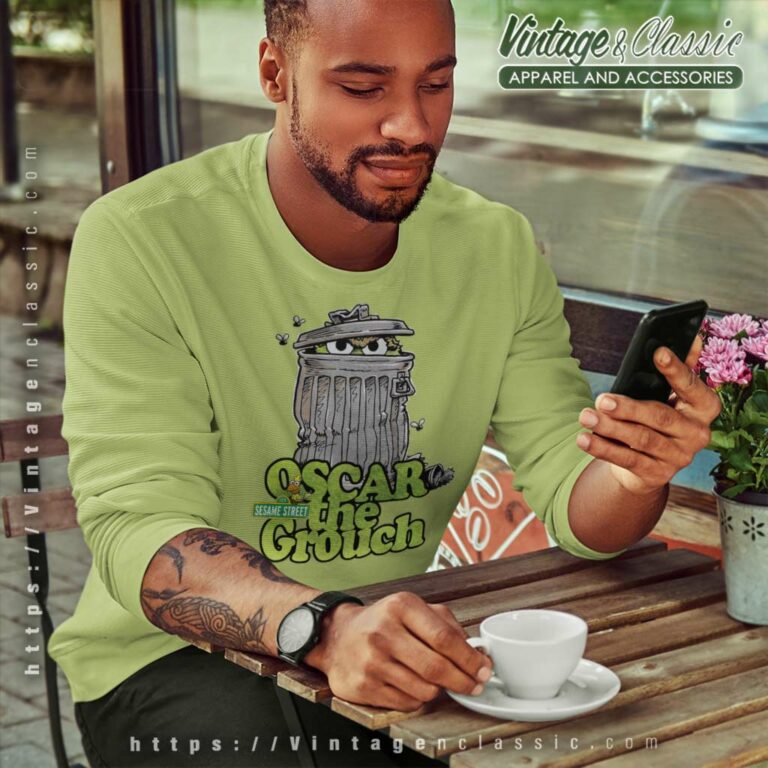 Sesame Street Oscar Grouch Can Sweatshirt Sesame Street Oscar Grouch Can Sweatshirt