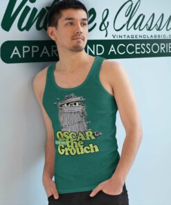Sesame Street Oscar Grouch Can Tank Top Racerback
