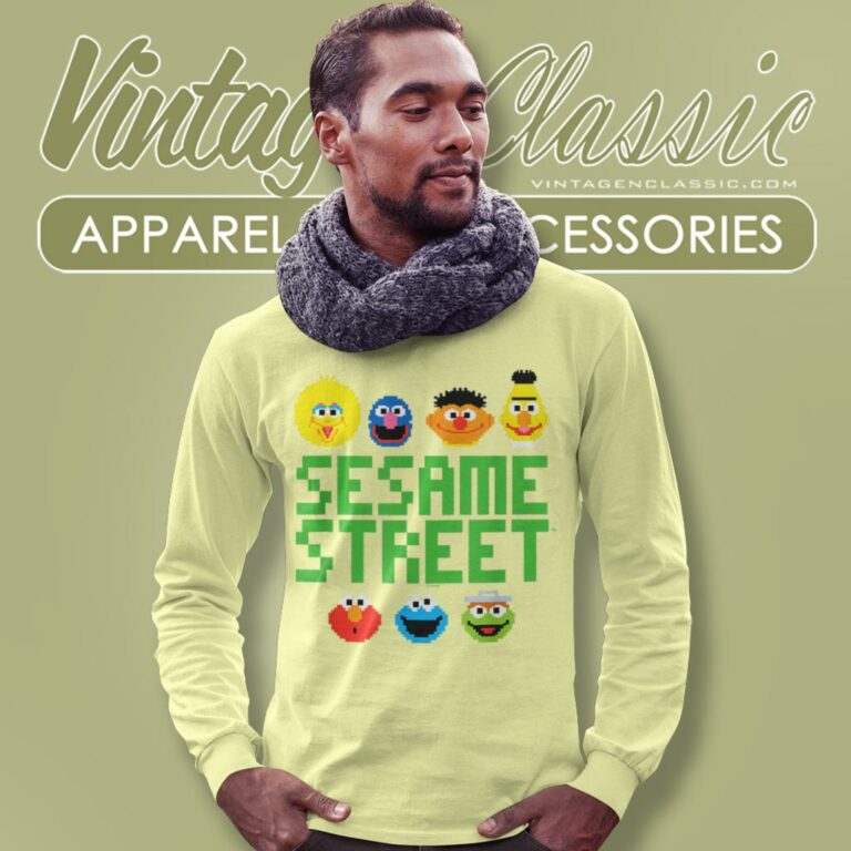 Sesame Street Pixel Group Long Sleeve Tee Sesame Street Pixel Group Long Sleeve Tee