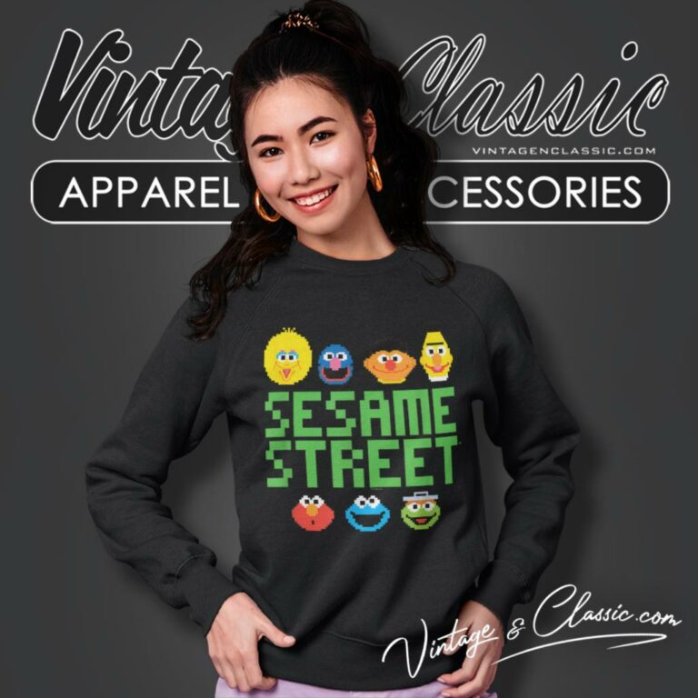 Sesame Street Pixel Group Sweatshirt Sesame Street Pixel Group Sweatshirt