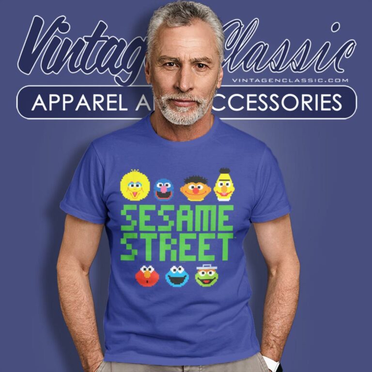 Sesame Street Pixel Group T Shirt Sesame Street Pixel Group T Shirt