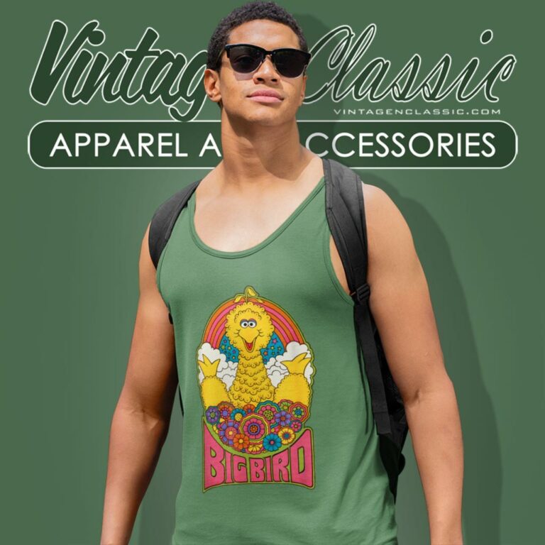 Sesame Street Psychedelic Big Bird Tank Top Racerback Sesame Street Psychedelic Big Bird Tank Top Racerback