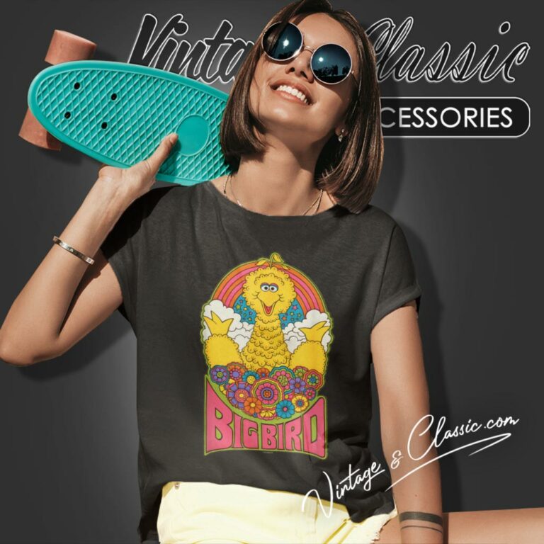 Sesame Street Psychedelic Big Bird Women T Shirt Sesame Street Psychedelic Big Bird Women T Shirt