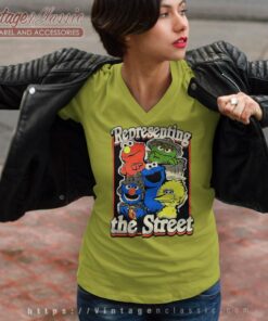 Sesame Street Representing The Streets V Neck TShirt