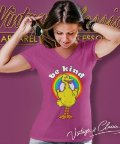 Sesame Street Shirt Big Bird Be Kind V Neck TShirt