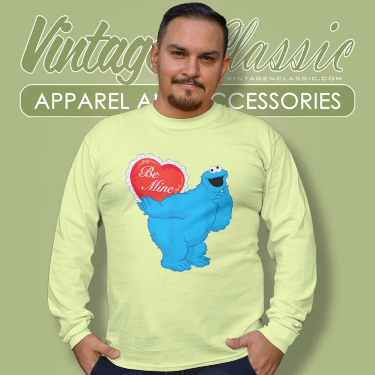 Sesame Street Shirt Cookie Monster Be Mine Long Sleeve Tee Sesame Street Shirt Cookie Monster Be Mine Long Sleeve Tee