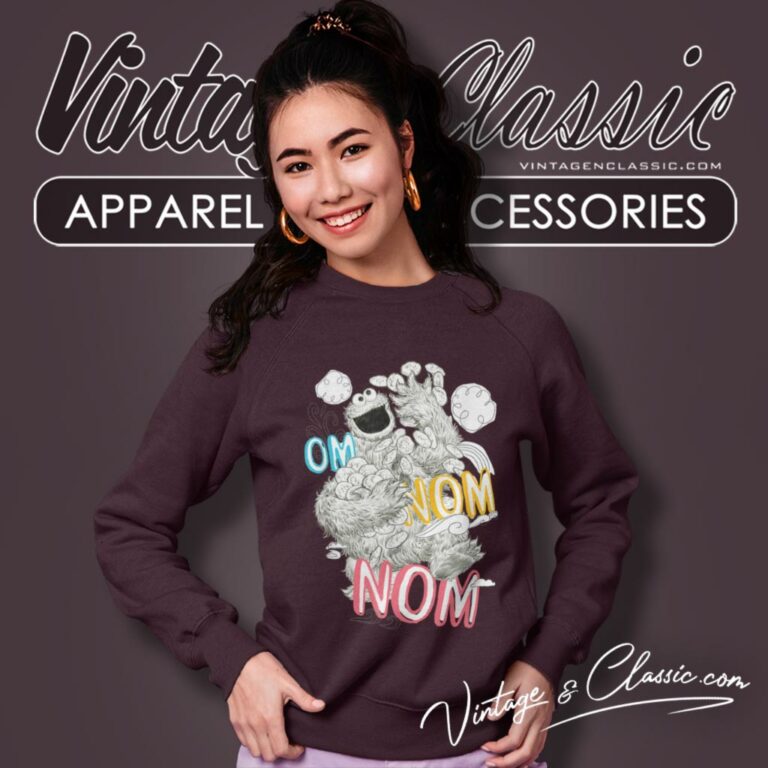 Sesame Street Shirt Cookie Monster Om Nom Nom Sweatshirt Sesame Street Shirt Cookie Monster Om Nom Nom Sweatshirt