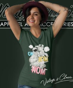 Sesame Street Shirt Cookie Monster Om Nom Nom V Neck TShirt