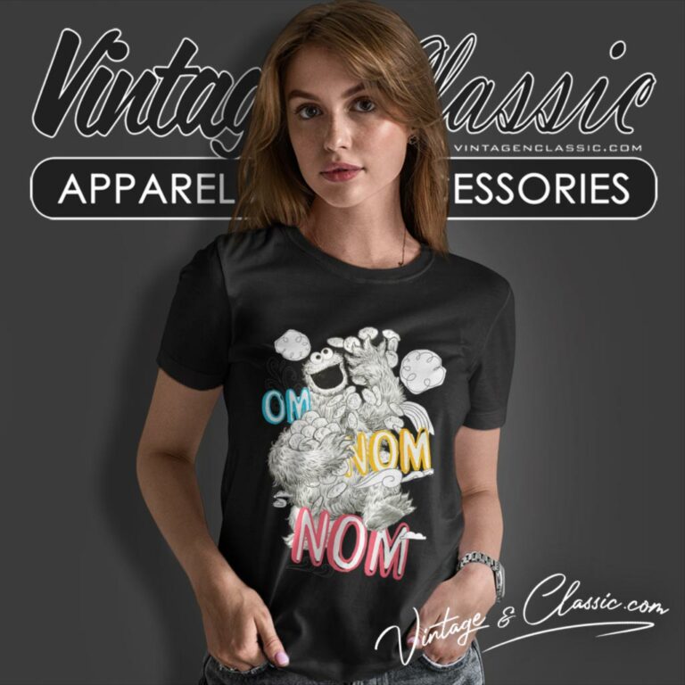 Sesame Street Shirt Cookie Monster Om Nom Nom Women T Shirt Sesame Street Shirt Cookie Monster Om Nom Nom Women T Shirt