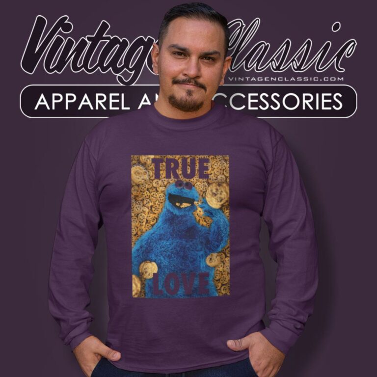 Sesame Street Shirt Cookie Monster True Love Long Sleeve Tee Sesame Street Shirt Cookie Monster True Love Long Sleeve Tee