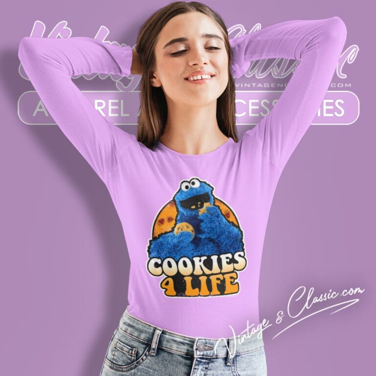 Sesame Street Shirt Cookies 4 Life Juniors Long Sleeve Tee Sesame Street Shirt Cookies 4 Life Juniors Long Sleeve Tee