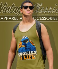 Sesame Street Shirt Cookies 4 Life Juniors Tank Top Racerback