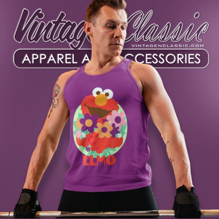 Sesame Street Shirt Elmo Flowers For You Tank Top Racerback Sesame Street Shirt Elmo Flowers For You Tank Top Racerback