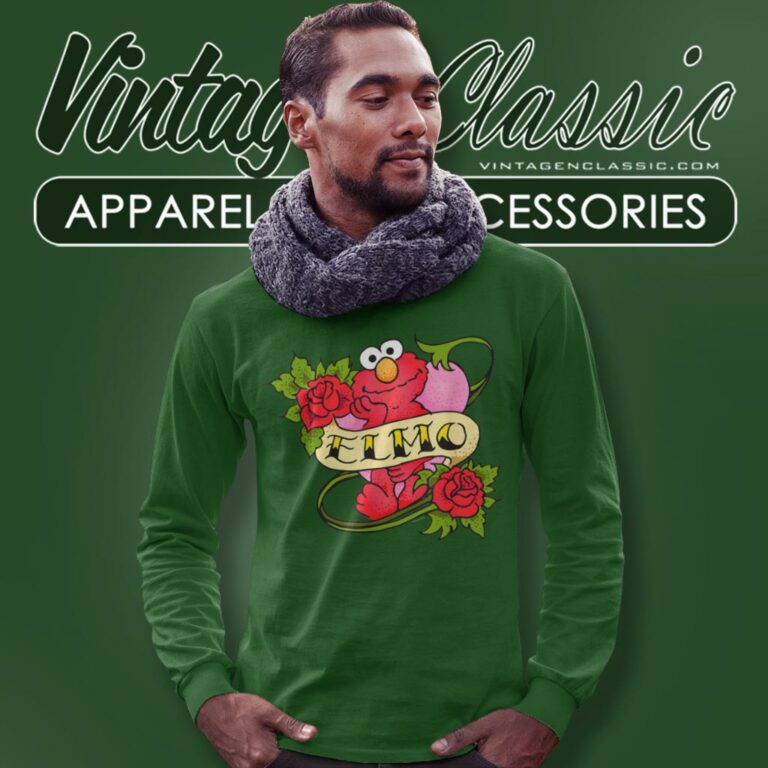 Sesame Street Shirt Elmo Hearts And Roses Long Sleeve Tee Sesame Street Shirt Elmo Hearts And Roses Long Sleeve Tee