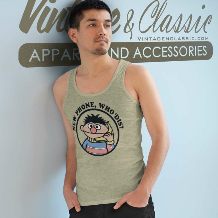 Sesame Street Shirt Ernie New Phone Tank Top Racerback Sesame Street Shirt Ernie New Phone Tank Top Racerback