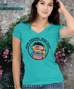Sesame Street Shirt Ernie New Phone V Neck TShirt