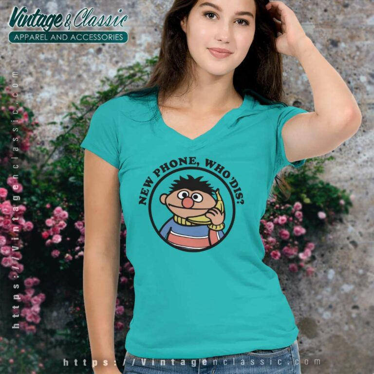 Sesame Street Shirt Ernie New Phone V Neck TShirt Sesame Street Shirt Ernie New Phone V Neck TShirt