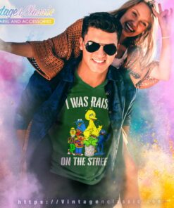 Sesame Street Shirt I Was Raised On The Street V Neck TShirt