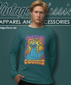 Sesame Street Shirt Psychedelic Cookie Monster Long Sleeve Tee