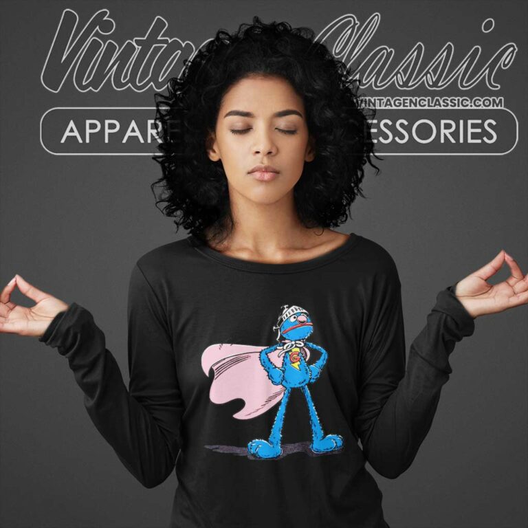 Sesame Street Super Grover Long Sleeve Tee Sesame Street Super Grover Long Sleeve Tee