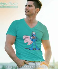 Sesame Street Super Grover V Neck TShirt