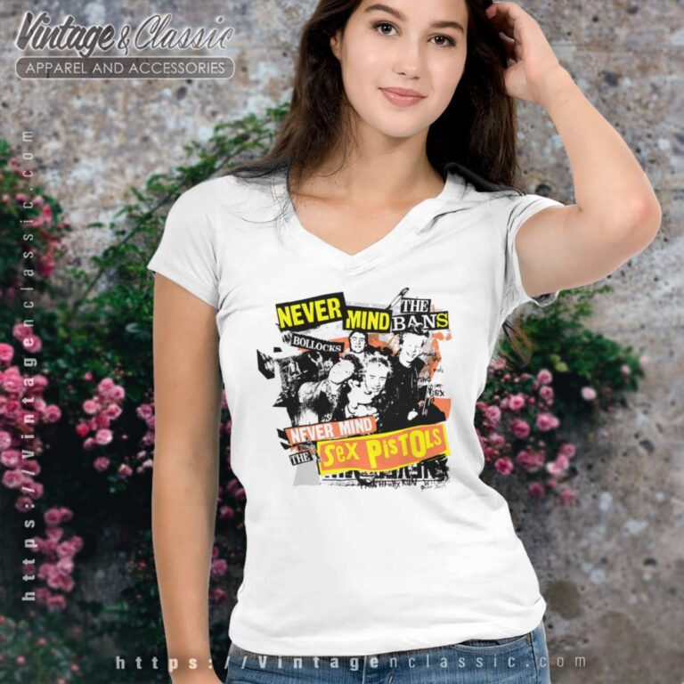Sex Pistols Classic Anarchy V Neck TShirt Sex Pistols Classic Anarchy V Neck TShirt