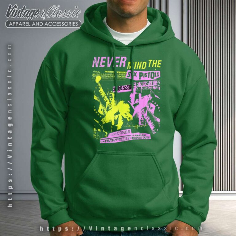 Sex Pistols Classic Japan Tour Pink Yellow Hoodie Sex Pistols Classic Japan Tour Pink Yellow Hoodie