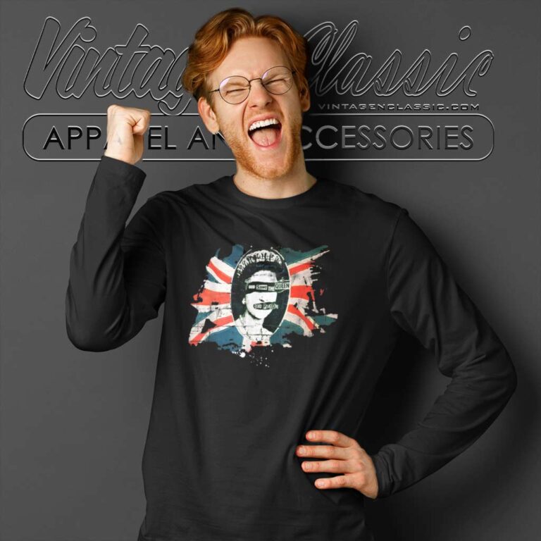 Sex Pistols Flag God Save The Queen Long Sleeve Tee Sex Pistols Flag God Save The Queen Long Sleeve Tee