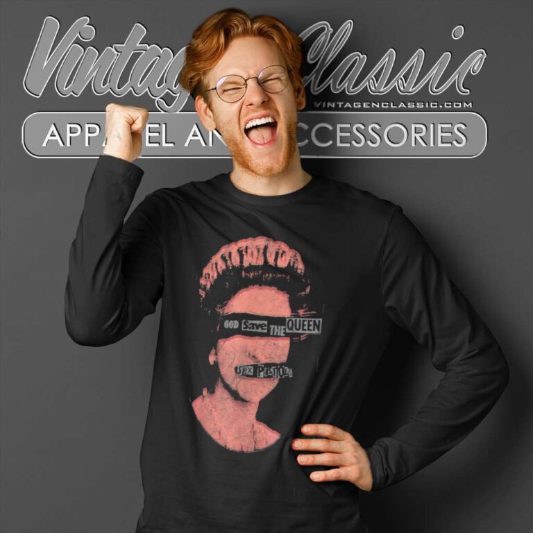 Sex Pistols God Save The Queen Red Stamp Long Sleeve Tee Sex Pistols God Save The Queen Red Stamp Long Sleeve Tee
