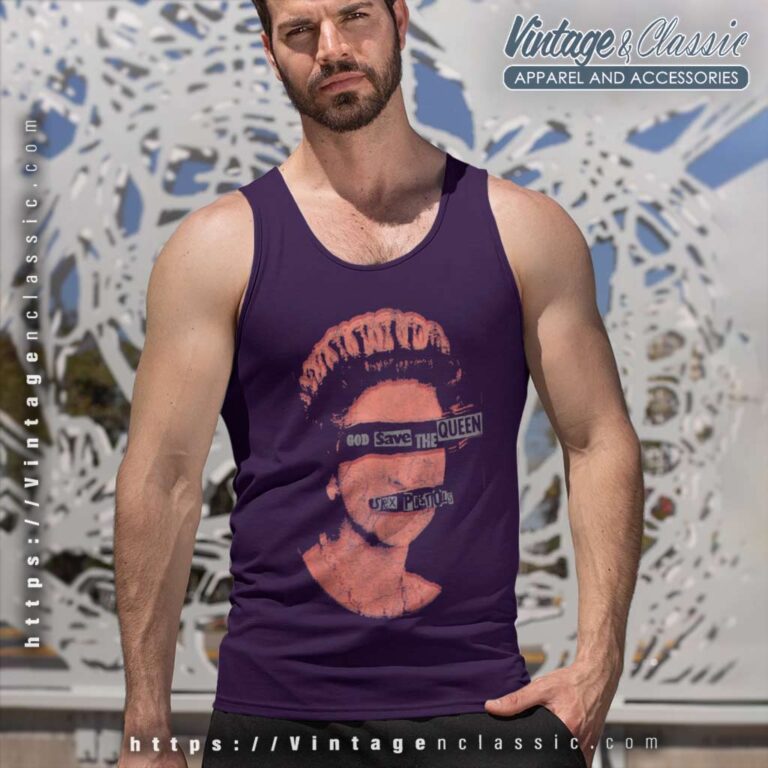 Sex Pistols God Save The Queen Red Stamp Tank Top Racerback Sex Pistols God Save The Queen Red Stamp Tank Top Racerback