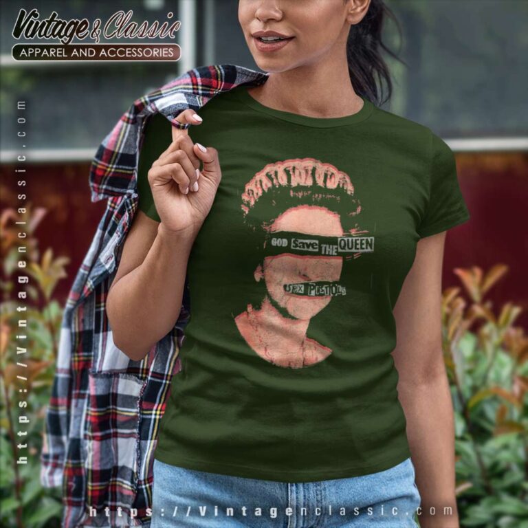 Sex Pistols God Save The Queen Red Stamp Women TShirt Sex Pistols God Save The Queen Red Stamp Women TShirt
