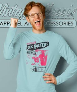 Sex Pistols Japan Tour Pink Photo Long Sleeve Tee