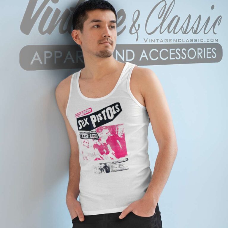 Sex Pistols Japan Tour Pink Photo Tank Top Racerback Sex Pistols Japan Tour Pink Photo Tank Top Racerback