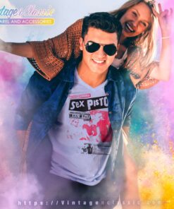 Sex Pistols Japan Tour Pink Photo V Neck TShirt