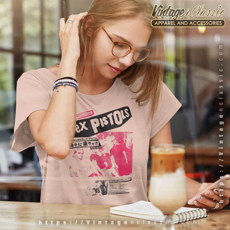 Sex Pistols Japan Tour Pink Photo Women TShirt Sex Pistols Japan Tour Pink Photo Women TShirt