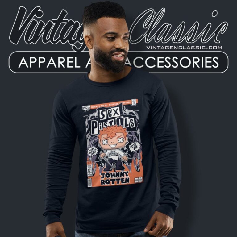Sex Pistols Johnny Rotten Cartoon Long Sleeve Tee Sex Pistols Johnny Rotten Cartoon Long Sleeve Tee