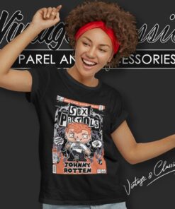 Sex Pistols Johnny Rotten Cartoon Women T Shirt