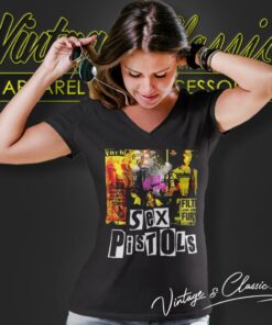 Sex Pistols Live In Concert V Neck TShirt