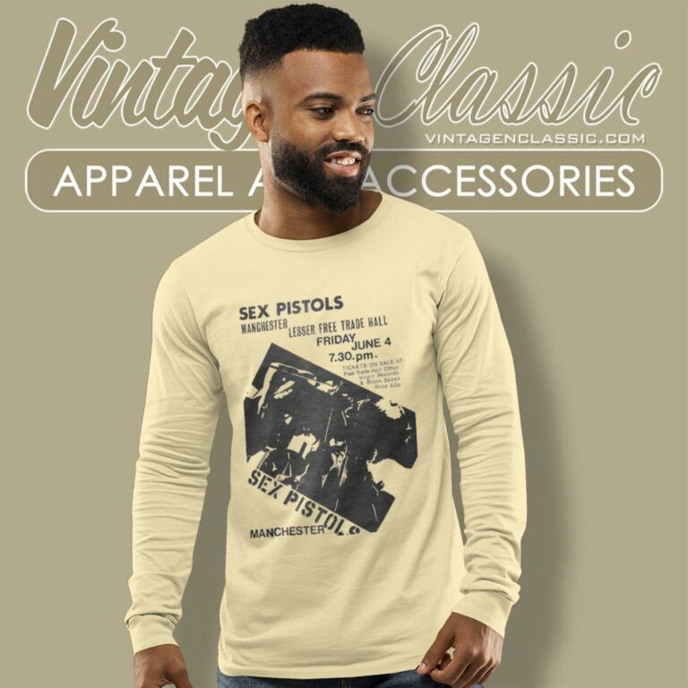 Sex Pistols Manchester Flyer Long Sleeve Tee Sex Pistols Manchester Flyer Long Sleeve Tee